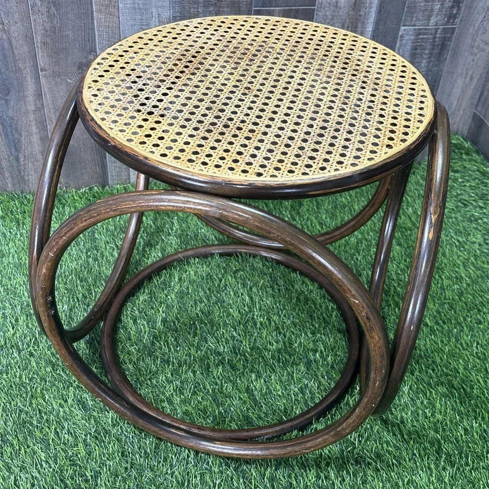 Bentwood rocker footrest only rare wood wicker rattan
